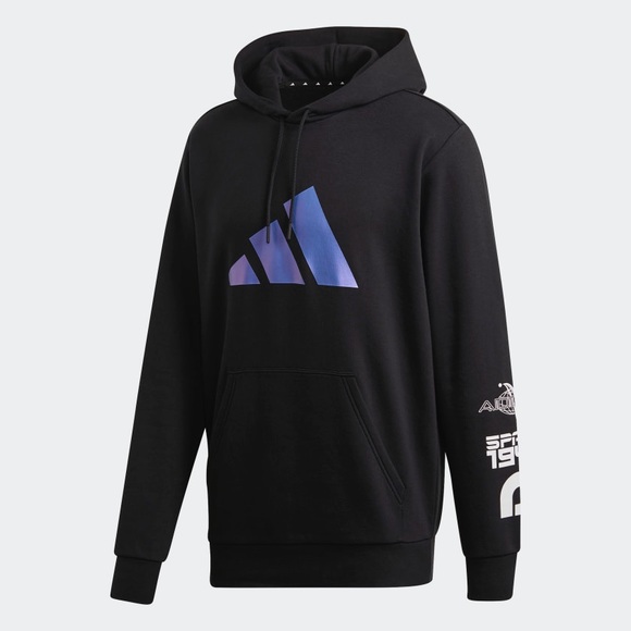 adidas Other - adidas 2020 SS Street Style Logo Hoodie Mens Sz Large.black
